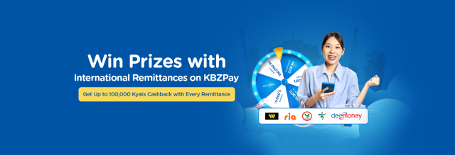 Win prizes with international remittance on KBZPay