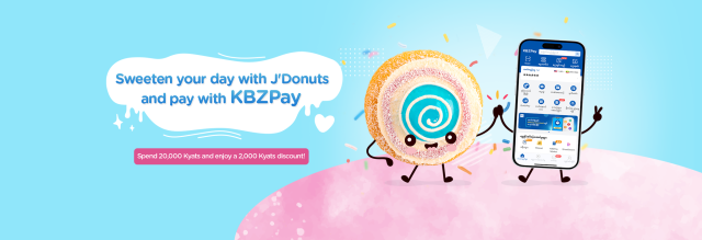 Sweeten your day with J’Donuts and pay with KBZPay