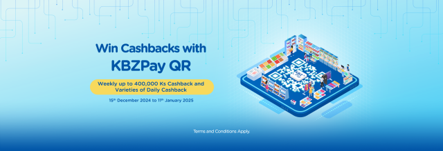 Win Cashbacks with KBZPay QR