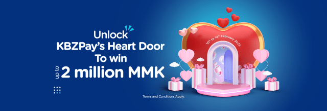 Unlock KBZPay’s Heart Door To win up to 2 million MMK